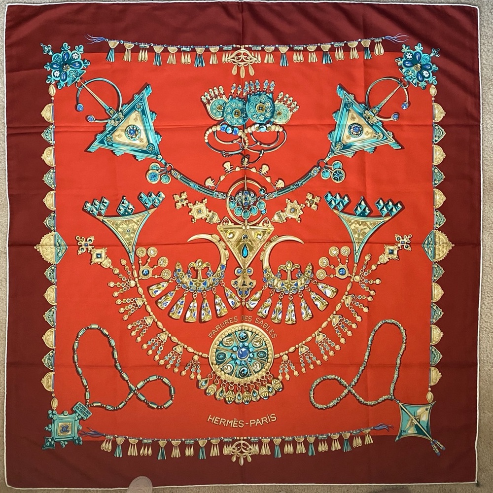 Hermes silk scarf,made in france.